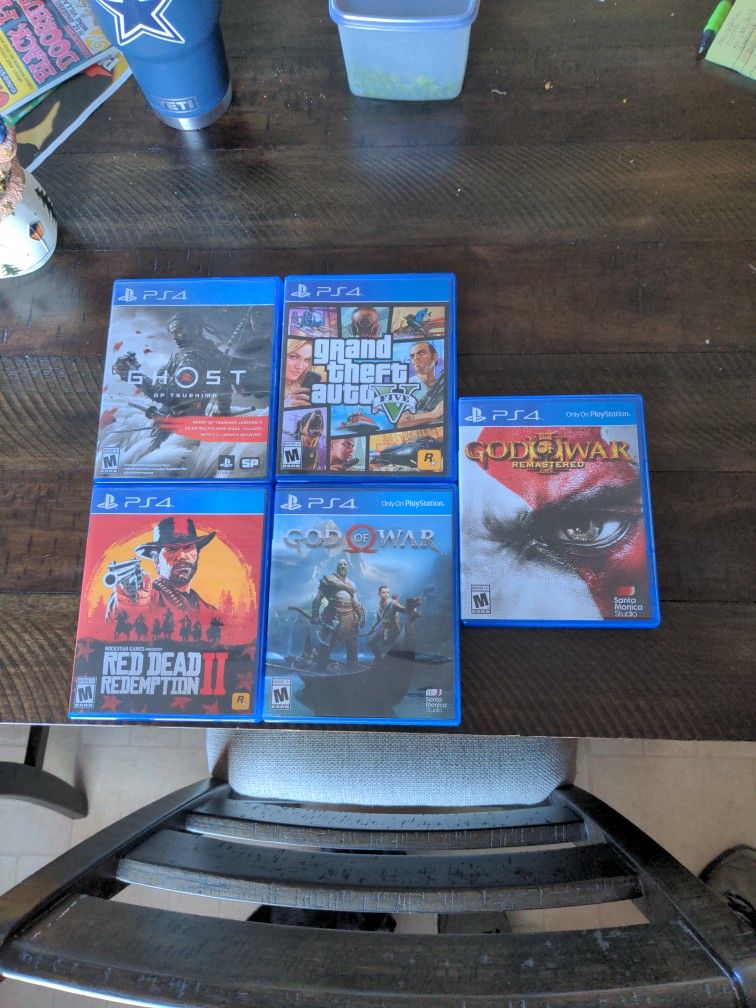 Set Of 5 PS4 Games