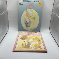 2 Vintage Precious Moments Coloring Books | Golden | A Big Coloring Book | 1989 and 1990 
