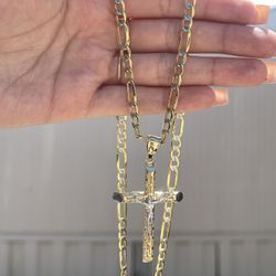 14k Gold Chain With Cross 