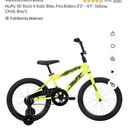 Huffy 18” Rock it bike with training wheels