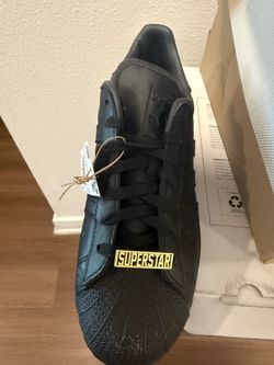Never worn ! Adidas Superstar All-Black Low-Top Sneakers Size 8.5