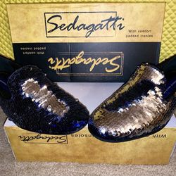 Men’s Blue/Silver Sequins Loafers...PERFECT FOR ANY DRESSY OCCASION!!!