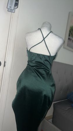 Dark Green Silk Dress