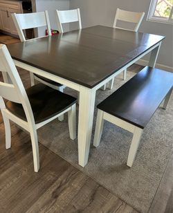 Farm house  dinning table  wooden table ~Bench Storage