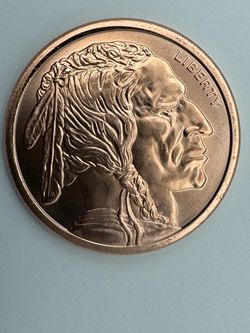 Buffalo Nickel Design 1 Ounce Copper Round
