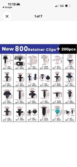 1000x Car Retainer Clips Auto Fasteners Push Trim Clips Pin Rivet Bumper Kits US