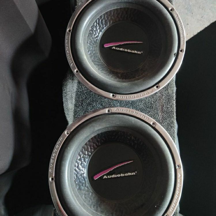 2 12 inch audiobahn subs cheap in box