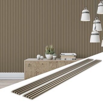 SUNWINGS 6-in x 96-in Embossed Copper Composite Wainscoting Shiplap Wall Panel ( 6 -Pack, Covers 27.6-sq ft )