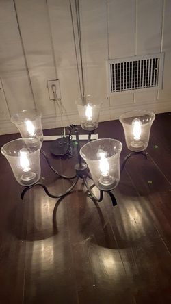 Beautiful Black Metal Chandelier