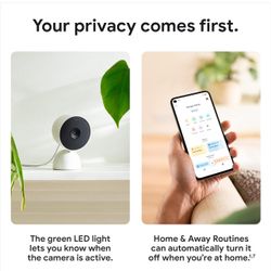 NEW Google indoor Nest Security Cam 1080p (Wired) - 2nd Generation - Snow