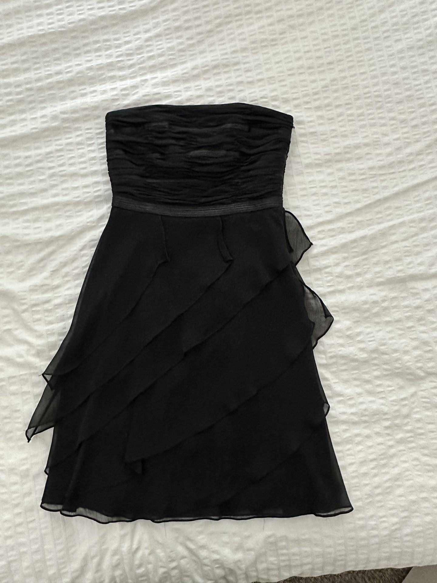 White House Black Market Black Strapless Dress size 4