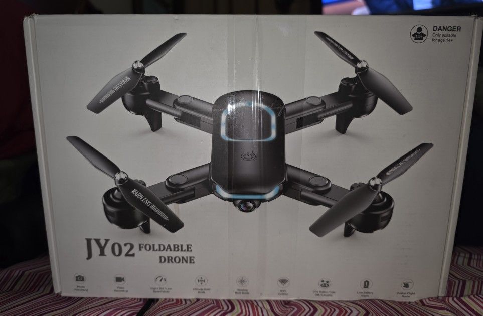 Drone with 1080P Camera, Foldable Drone for Beginners with Light, Upgrade Altitude Hold, Gesture Selfie, Waypoint Fly, 3D Flip, 3 Speed Mode, Circle F