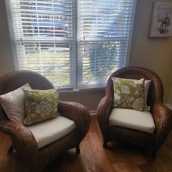 2 Rattan Chairs BASSETT / Or Sofa