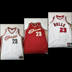 **<Not $1>**Used (Like New) Basketball Jerseys. Michael Jordan Chicago Bulls & LeBron James Cleveland Cavaliers.