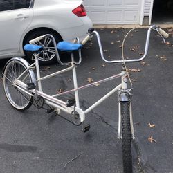 Vintage Tandem Bicycle Built For Two