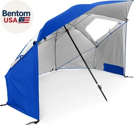 Super-Brella UPF 50+ Sun and Rain Canopy Umbrella, 8 Foot Portable Beach Shelter