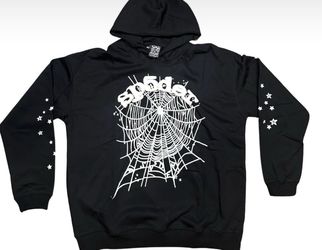 Sp5der Hoodie black white