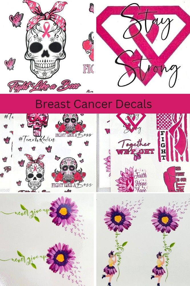 Breast Cancer Fight, Support Transfer Decals