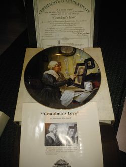 Norman Rockwell Grammas Love Plate