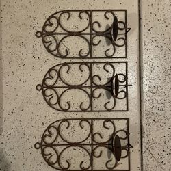 Decorative wall candle holders