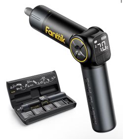Fanttik S1 APEX Electric Screwdriver, Pivot Handle Screwdriver, Max 7N.m High Torque, 2 Speed Options, 1/4''Hex, Screen Interaction, Tech Tool for DIY