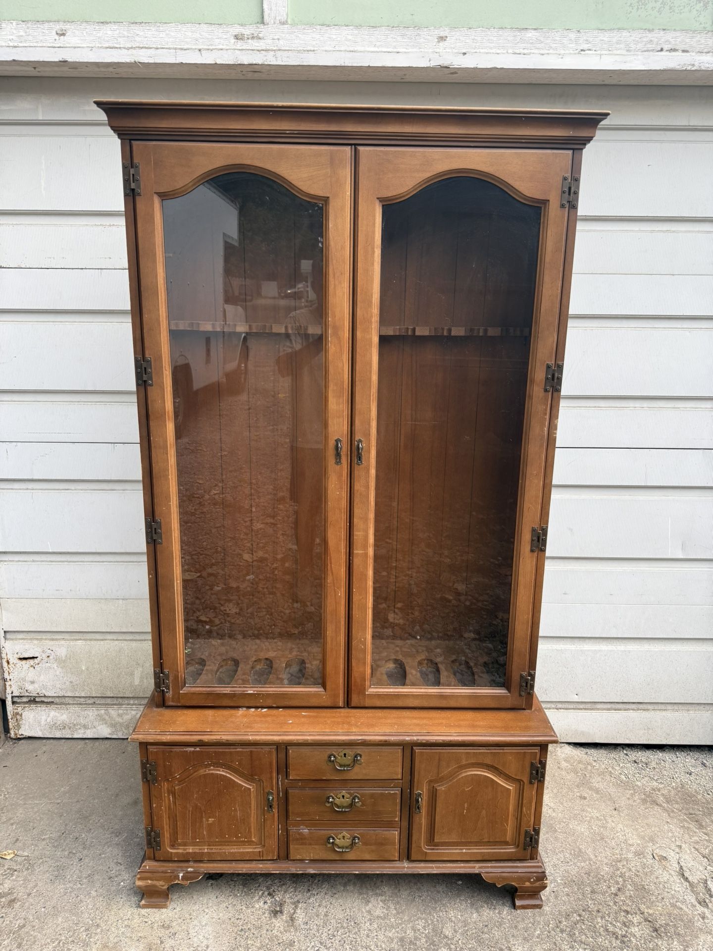 Wooden damage. For storage. Furniture . Vintage wardrobe, stem cabinet