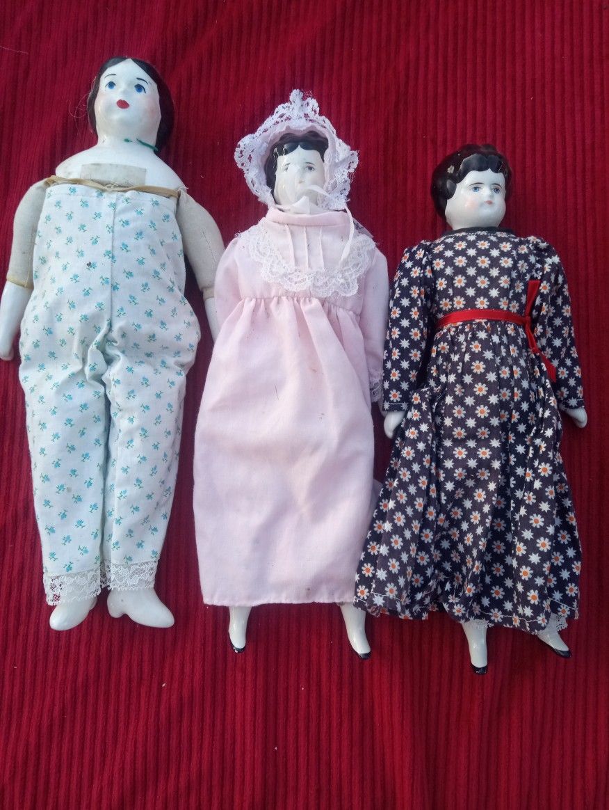 Three Antique Dolls