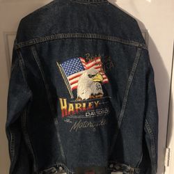 Harley Davidson, jean jacket
