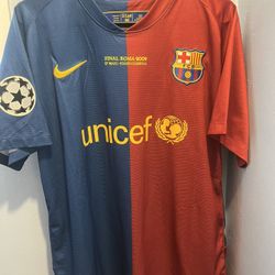 FC Barcelona 2008/09 Lionel Messi Champions League UCL Final Jersey -XXL