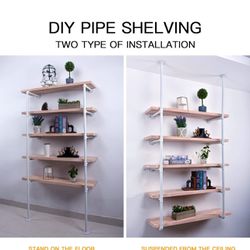 (NEW IN BOX) DIY Industrial Style Pipe Brackets For Shelves