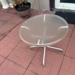 Nice Small Aluminum And Acrylic Outdoor Table 