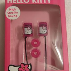 Hello Kitty HK-1429 Earbud Headphones Pink/Black