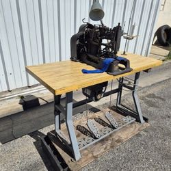 Table For A Singer 71-32 Industrial Sewing Machine (Machine And Rest Of The Items Are Gone (Sold) Table Only
