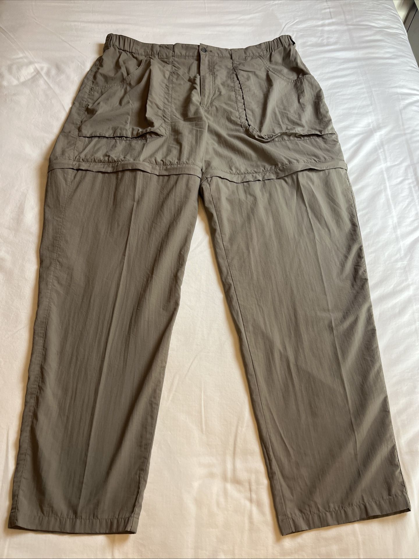 Cabelas Outdoors 2XL 34L Convertible Nylon Pants Lightweight Fishing Hiking READ