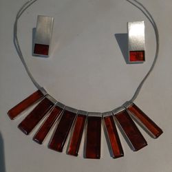 Sterling Silver Necklace / Earrings 