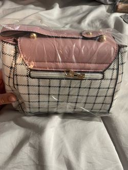 White and pink purse
