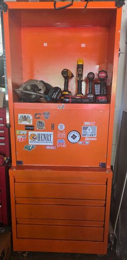 Heavy Duty Tool Cabinet with power strip and light