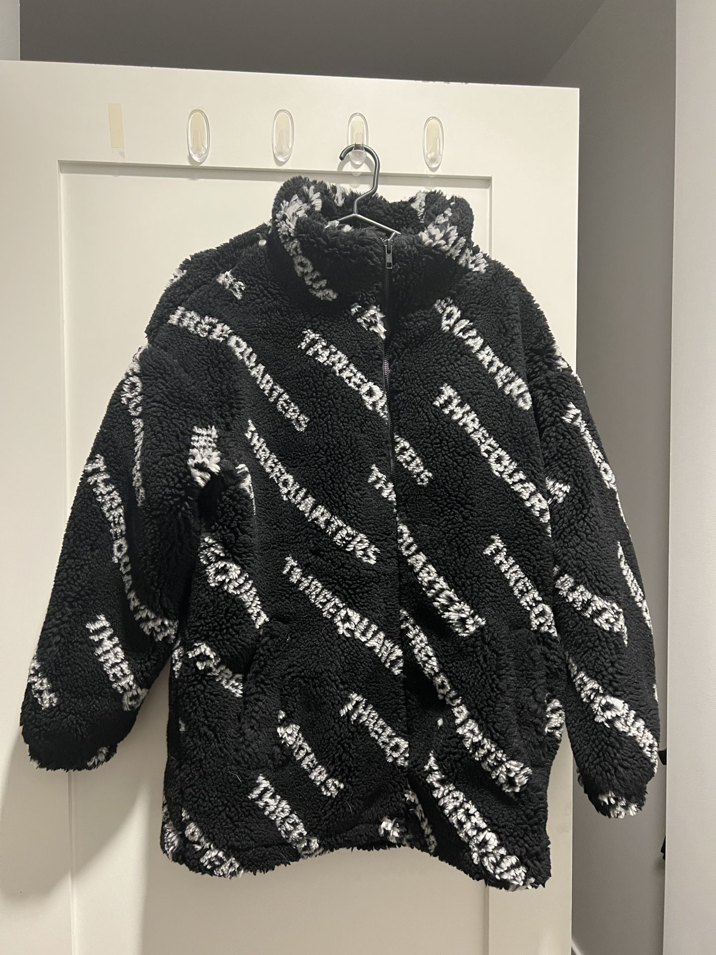 Black And White Fleece Jacket