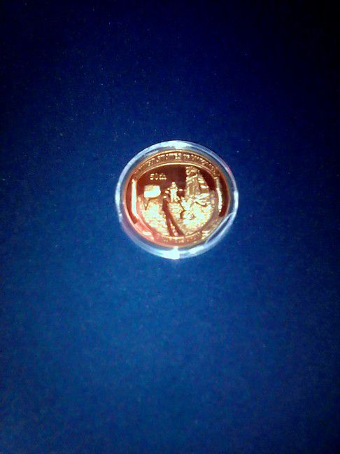 2019 50th Anniversary Apollo 11 Moon Landing Gold Coin 