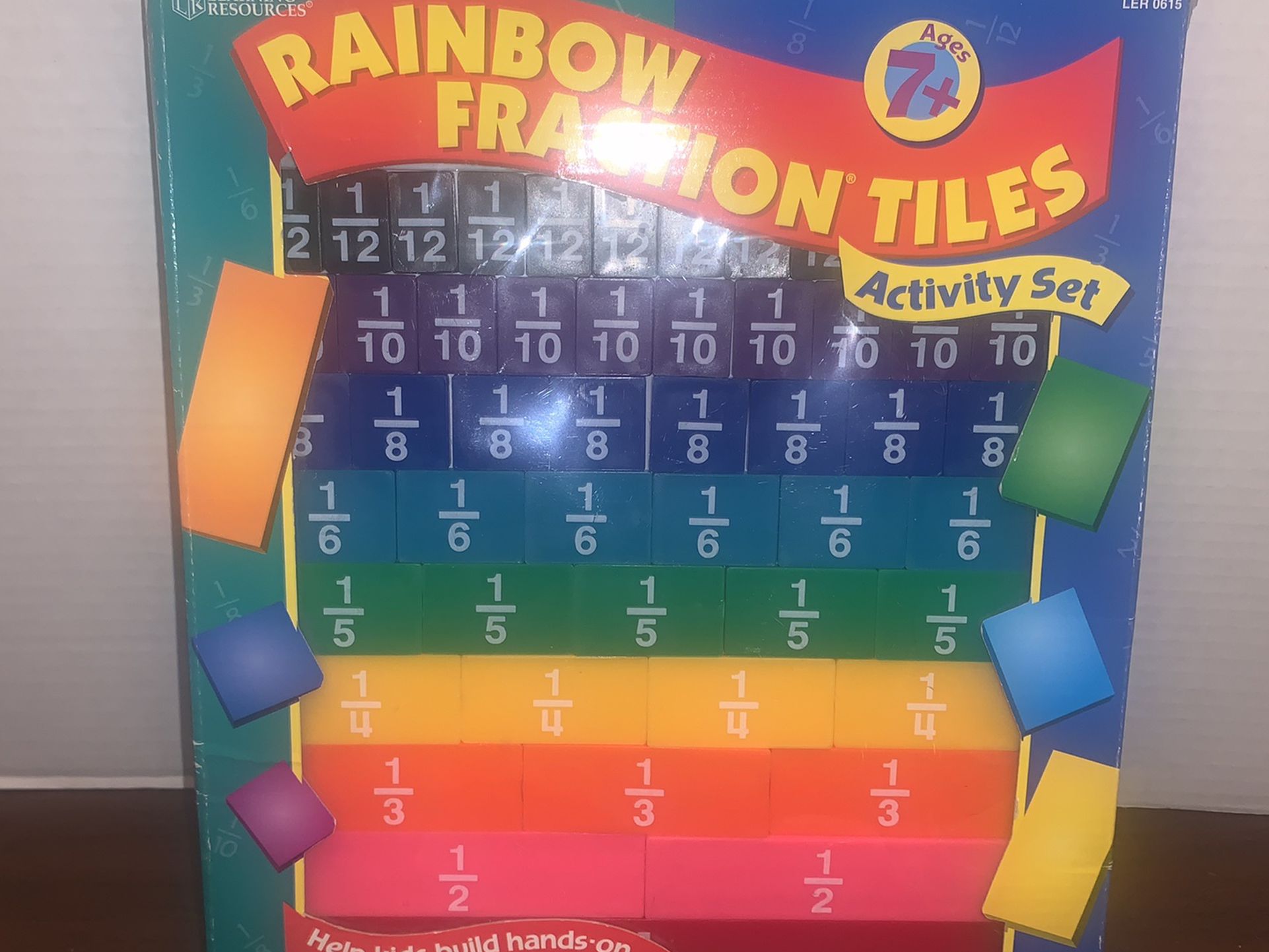 Learning Resources Rainbow Fraction Tiles Kids Boys Girls Educational School Toy
