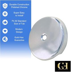 New Gold Hao Polished Chrome Tub Drain Cover