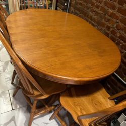 Beautiful, Solid, Wood Dining Table