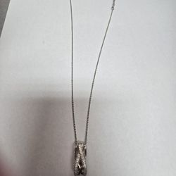 925 Silver Necklace With Pendant Swarovski Crystal 