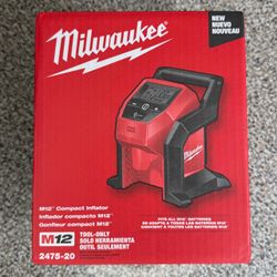 Milwaukee M12 Compact Inflator 2475-20 – New