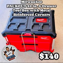 Milwaukee PACKOUT 22 in. 2-Drawer Tool Box with Metal Reinforced Corners