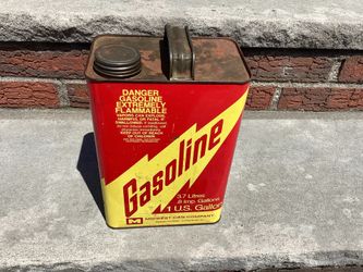Vtg. Metal Gasoline Can Midwest Can Co. 1 Gallon Type 1