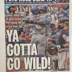 Oct 1, 2024 -  Mets make the playoffs - Daily News