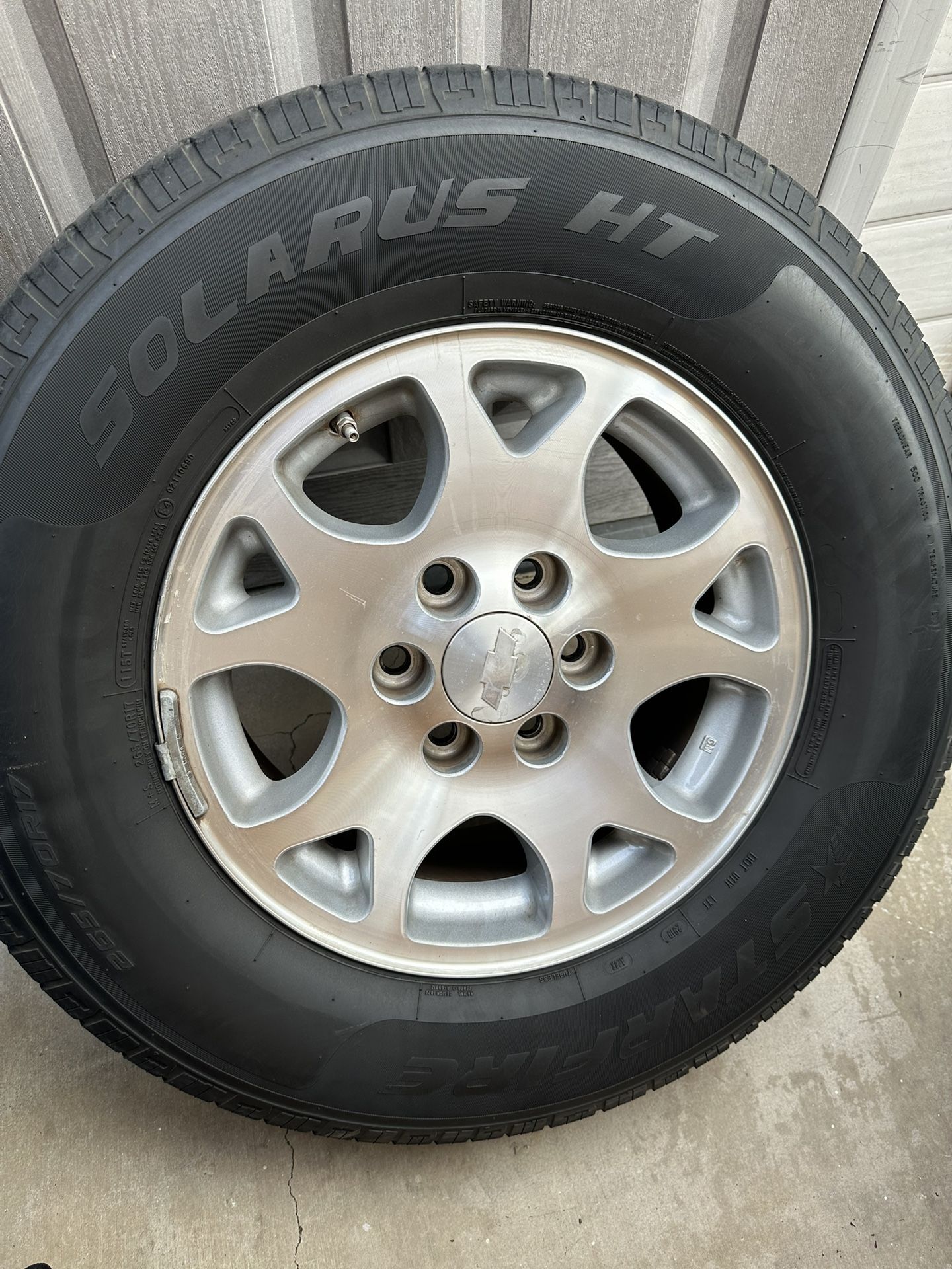 17” Chevrolet OEM Wheels And Tires 6x5.5
