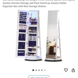360 Mirror With Inside Storage & Led Lights  
