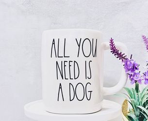 Rae Dunn ALL YOU NEED IS A DOG Mug BRAND NEW VHTF HTF